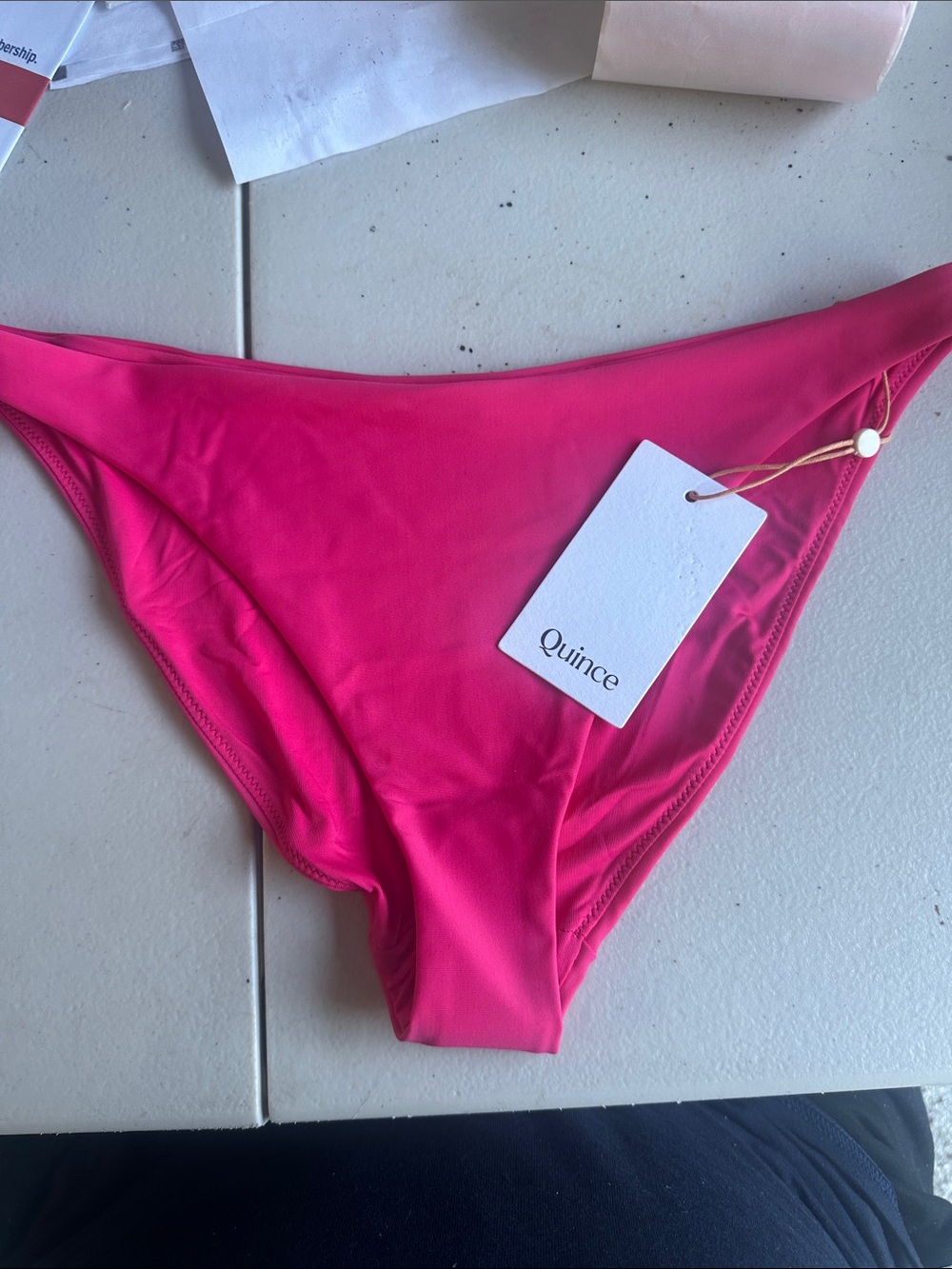 Quince Italian Women's Vibrant Hibiscus Bikini Bottom R0179